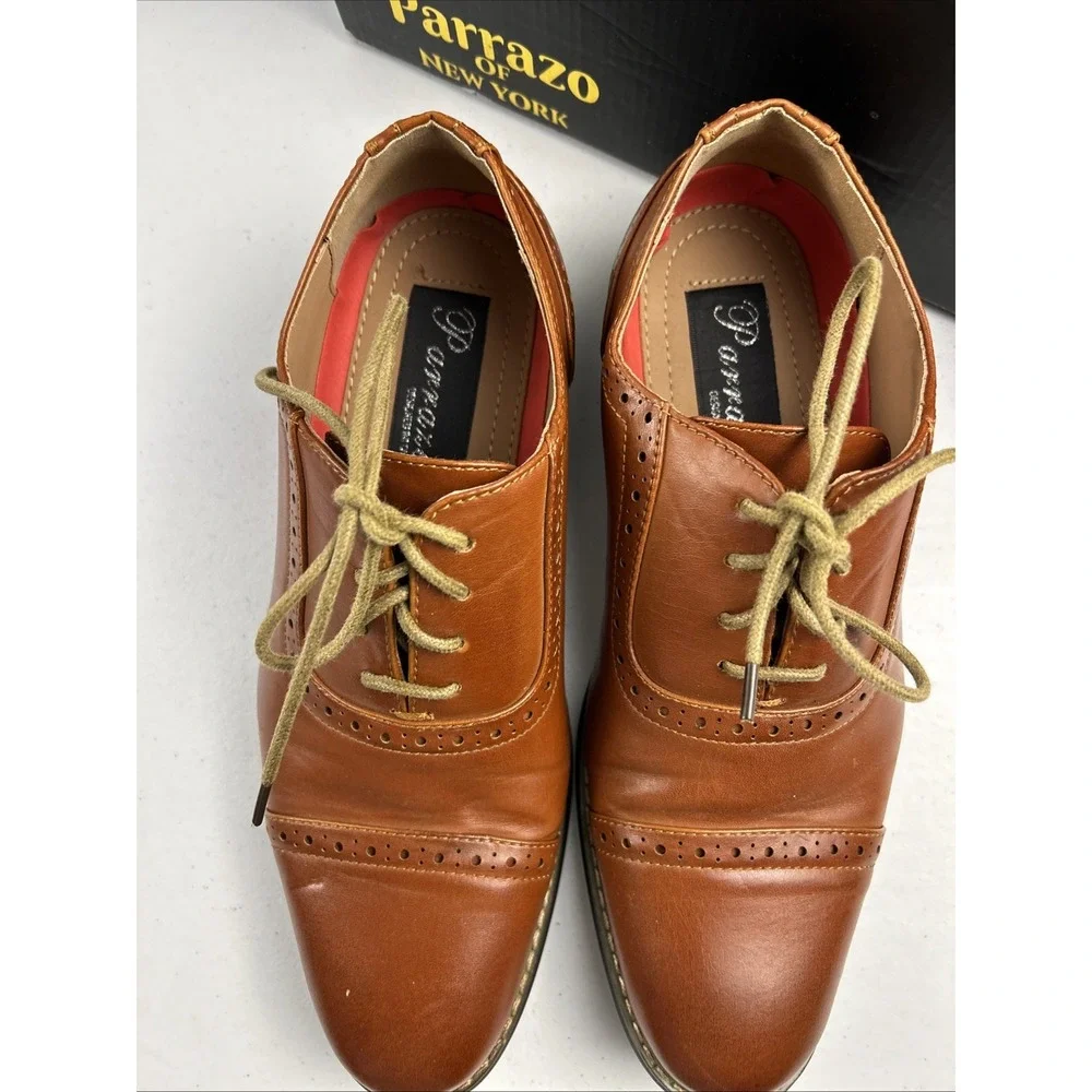 Parrazo of New York Men's Oxford Shoes‎ Brown Size 8 Lace Up